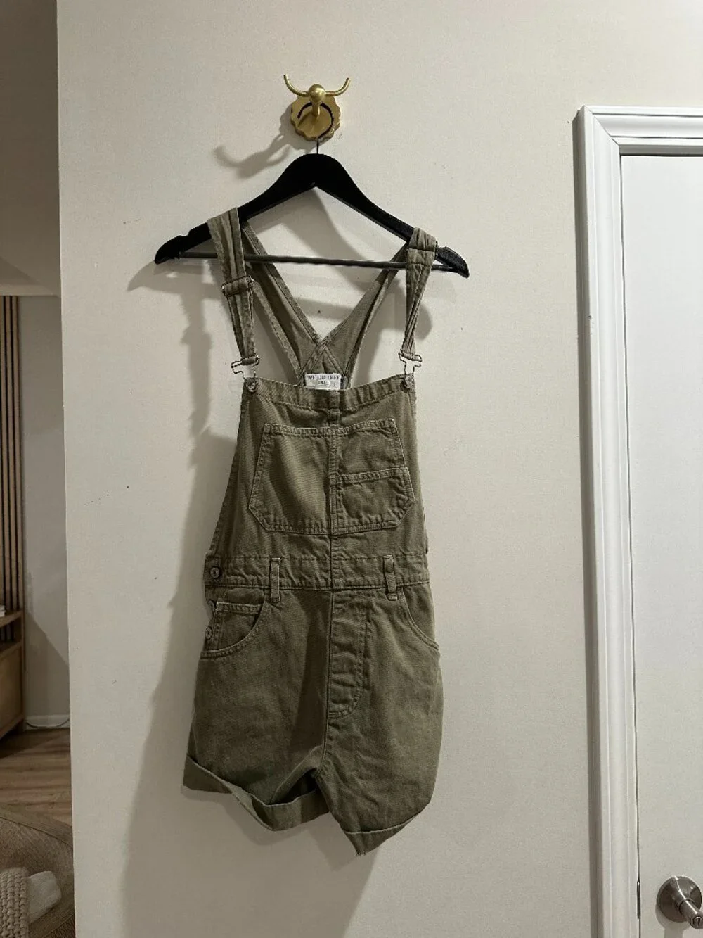 FREE PEOPLE Ziggy Shortall in Wash Army Green Size Small